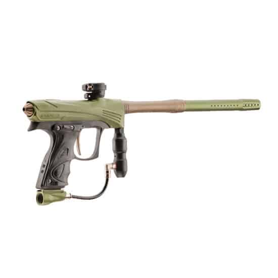 DYE_Rize_CZR_Paintball_Markierer_Olive_Tan_side