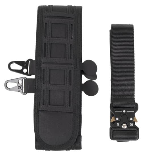 DELTA_SIX_Laser_Cut_Battle_Belt_Mollesystem_Gürtel_mit_Metall_Schnalle_schwarz_details