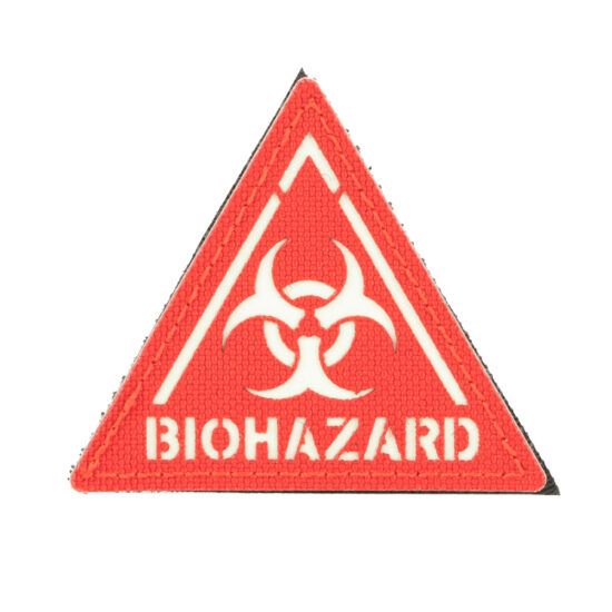 Paintball_Airsoft_PVC_Klettpatch_Bioharzard_RED_GLOW