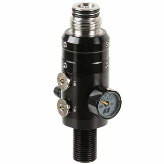 PowerHouse_TKO_Longbody_TITANIUM_Paintball_HP_Regulator_300Bar_4500PSI_BLACK_side