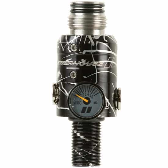 PowerHouse_TKO_Paintball_HP_Regulator_300Bar_4500PSI_BLACK_SILVER_SPLASH_front